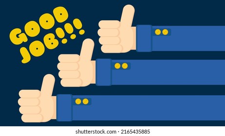 Good Job Thumbs Vector Graphic Illustration Stock Vector (Royalty Free ...