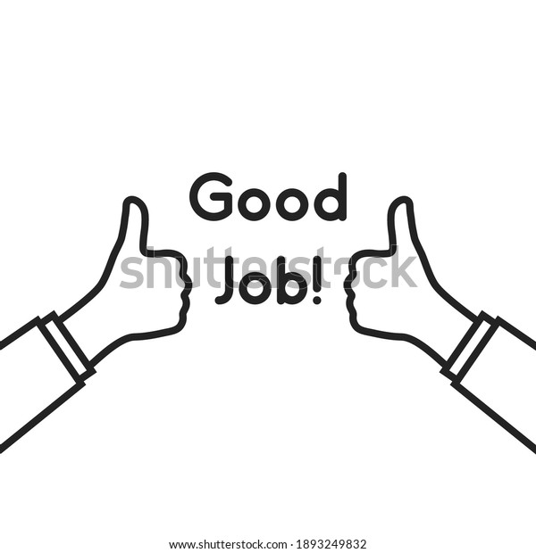 Good Job Two Thumbs Fingers Concept Stock Vector Royalty Free 1893249832