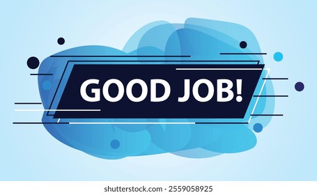 Good job word concept with 3d vector illustration design background