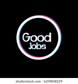 good jobs, beautiful greeting card background or template banner with black theme. vector design illustration
