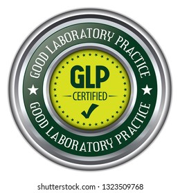 Good Laboratory Practice. GLP Certified. Vector Badge.