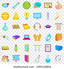 Good learning icons set. Cartoon style of 36 good learning vector icons for web for any design