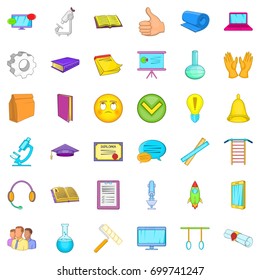 Good learning icons set. Cartoon style of 36 good learning vector icons for web isolated on white background