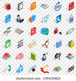Good learning icons set. Isometric style of 36 good learning vector icons for web for any design