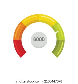 Good level scale icon. Flat illustration of good level scale vector icon isolated on white background
