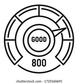 Icono de escala de buen nivel. Esquema icono vectorial de escala de buen nivel para diseño web aislado en fondo blanco