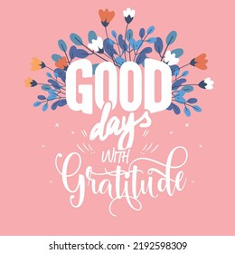 good life banner elegant classical flower calligraphic decor.