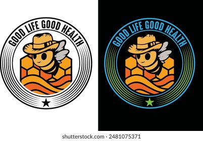 Good life good health food t shirt design and graphics design