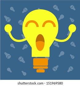 Good Light bulb  ,Vector cartoon business