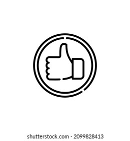 Bueno, como, lindo, icono de pulgar