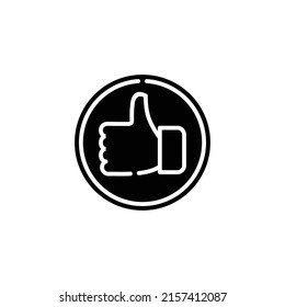 Good, like, nice, thumb stencil icon