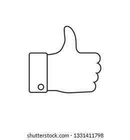 Good, like, thumbs up icon. Vector illustration, flat design.