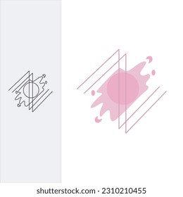 good line and blob design template, Solid style and monoline style.