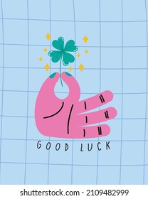 good lock affirmation poster with flower