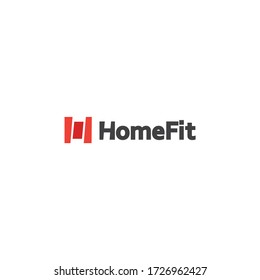 Good logo of three vertical strokes forming the letter H for the symbol
