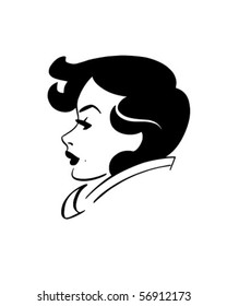 Good Looking Gal - Retro Clip Art