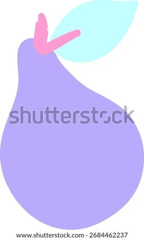 good looking pear in bright neon color