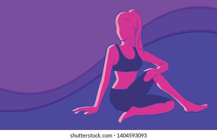 Good looking woman doing yoga  .International Yoga Day on 21st June Concept