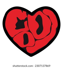 Good Love Patch V76 Patch Streetwear, Urban Design Black and White Colors Patch Commercial Use
