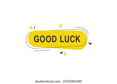 Good luck banner vector modern label element design. web or marketing template.