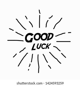 good luck, beautiful background with sunburst theme