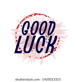good luck, beautiful greeting card background or banner with flower theme. design illustration
