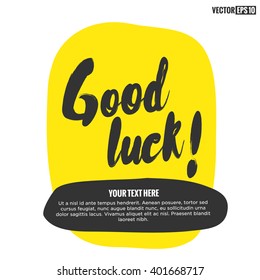 Good Luck Brush Lettering Design Template