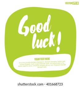 Good Luck Brush Lettering Design Template