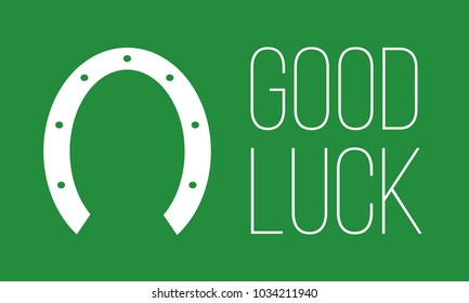 good luck, card with horseshoe