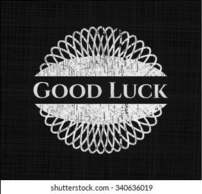 Good Luck chalkboard emblem