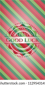 Good Luck christmas style badge..