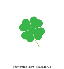 Good luck clover. Green leaf clover. Vector illustration