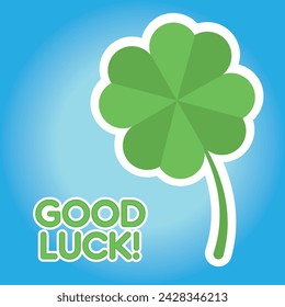 Good luck, clover st. Patrick's Day gradient 