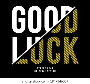 good luck design vector typography for print