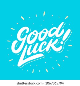 Good Luck Farewell Card Vector Lettering Stock Vector (Royalty Free ...