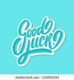 Good luck. Farewell card. Vector lettering.