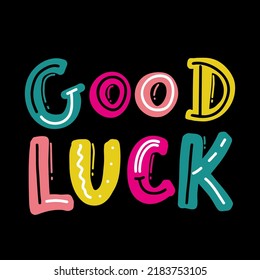 Good Luck Farewell Card Vector Lettering Stock Vector (Royalty Free ...