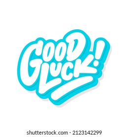 Good luck. Farewell lettering handwritten card. 