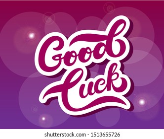 Good Luck Fortune Poster Banner Logo Stock Vector (Royalty Free ...