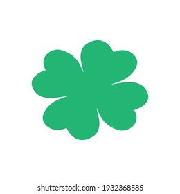 Good luck four leaf clover flat icon for apps and websites