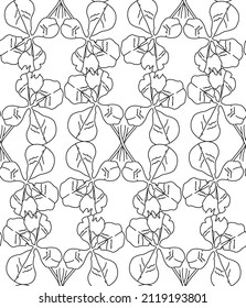 Good luck four leaf clover. Black vector engraving illustration for info graphic, poster, web. Isolated on white background.