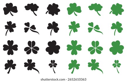 Good luck four leaf clover icon .  Pictograms and infographics for mobile apps. vector illustration.	