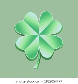 Good luck four leaf clover.St. Patrick's day symbol.