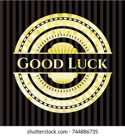 Good Luck Golden Badge Stock Vector (Royalty Free) 744886735 | Shutterstock