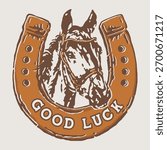 Good Luck  Hand Drawing Western Art