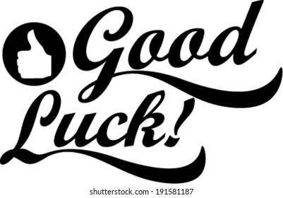 Good Luck hand lettering