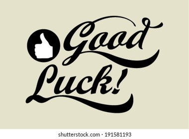 Good Luck hand lettering