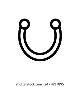 Good Luck Horseshoe Icon Ideal for Fortune and Decorative Designs