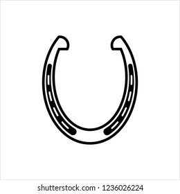 Good Luck Horseshoe Icon Vector Art Illustration