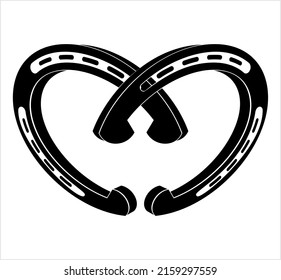 Good Luck Horseshoe Icon Vector Art Illustration